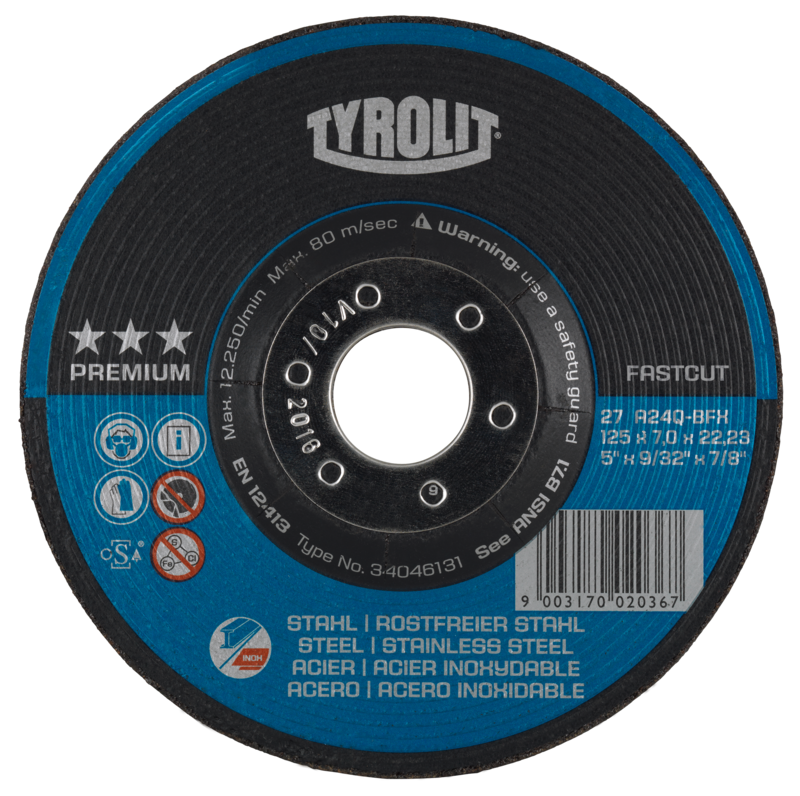 Brusna ploča FASTCUT za čelik i inox - 178x8,0x22,23