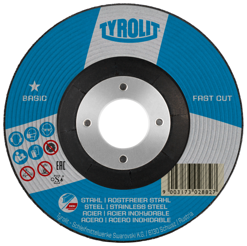Brusna ploča FASTCUT za čelik i inox - 125x6,0x22,23