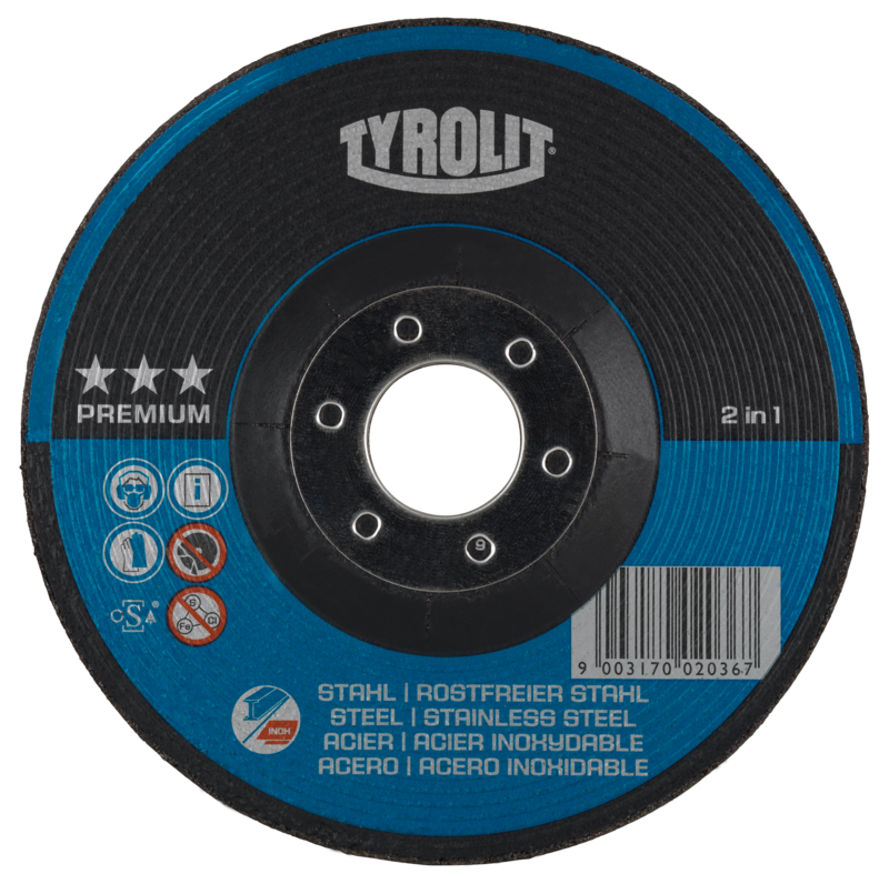 Brusna ploča 2in1 za čelik i inox - 125x4,0x22,23