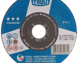 Rezna ploča 2in1 za inox i čelik - 230x3,5x22,23 - izbočena