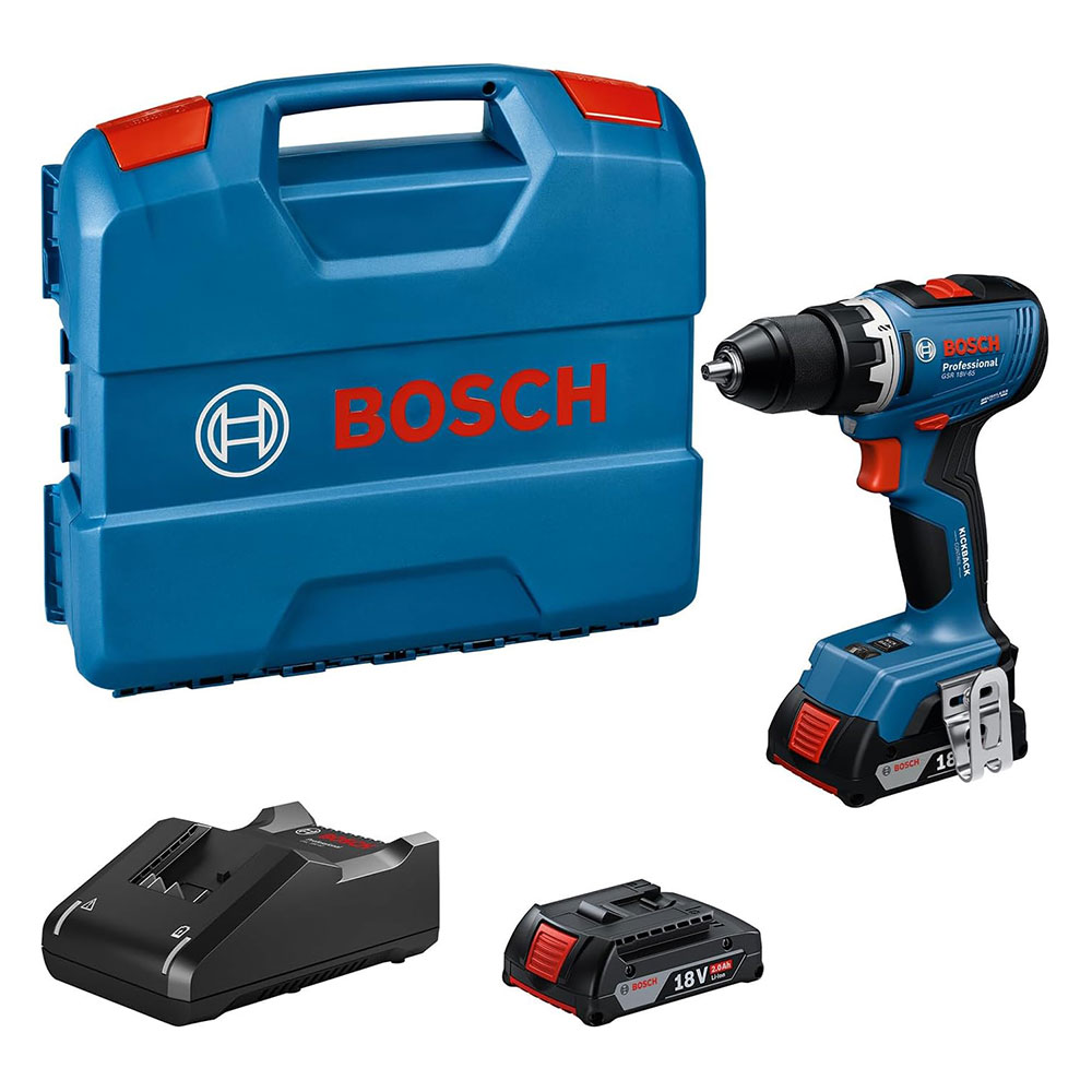 Akumulatorska bušilica-izvijač GSR 18V-65 2x2 Ah, L-kovčeg