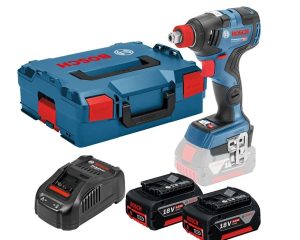 Akumulatorski udarni stezač-izvijač GDX 18V-200 C, 2x5Ah, LBOXX