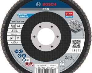 Lamelirani brusni disk PRO X571, pod kutom, 115 mm, G40