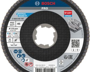 Lamelirani brusni disk PRO X571, pod kutom, 115 mm, G40, X-Lock