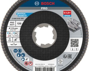 Lamelirani brusni disk PRO X571, pod kutom, 115 mm, G120, X-Lock