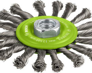 Pločasta žičana četka PRO Stainless Steel heavy, 115 x 0,5 mm, s navojem